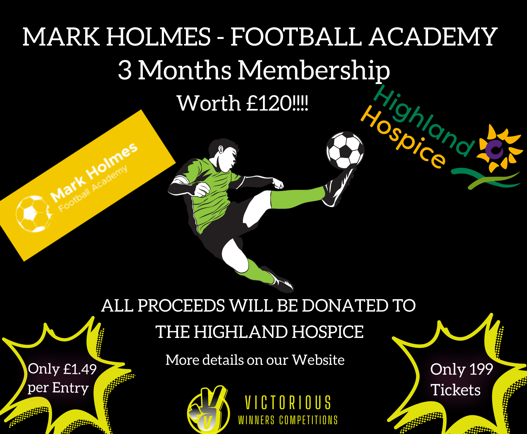 Won Highland Hospice Charity Competition – Mark Holmes Football Academy Membership